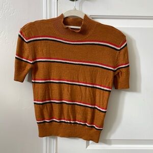 Free people mock neck cropped sweater